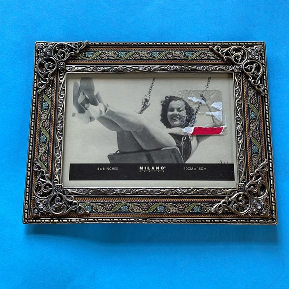 NWT VTG Ornate Retro Metal Picture Photo Frame for 4x 6 Picture - Picture 3 of 7